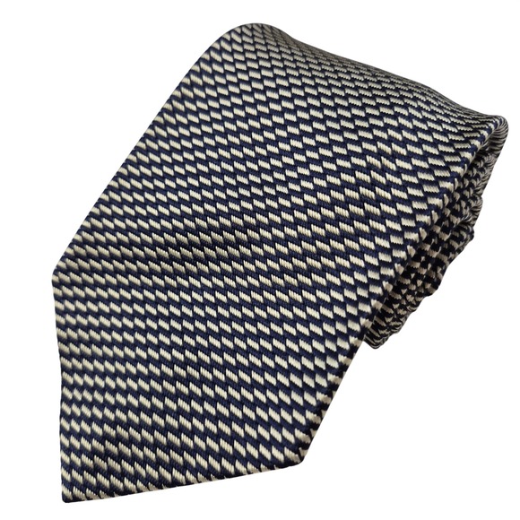 Polo Ralph Lauren Other - Vintage Polo Ralph Lauren Tie Mens Blue Gold Geometric Silk Luxury Designer USA